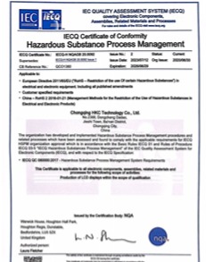 QC080000 Hazardous Substance Certificate